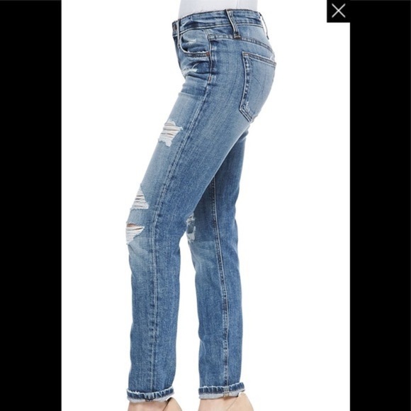 Joe's Jeans Gessa Blue Distressed Slouched Slim Denim Jean KSYGSA5547 EUC Sz 28 - Picture 2 of 10